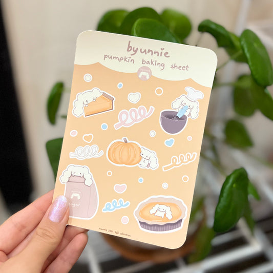 byunnie pumpkin baking - sticker sheet