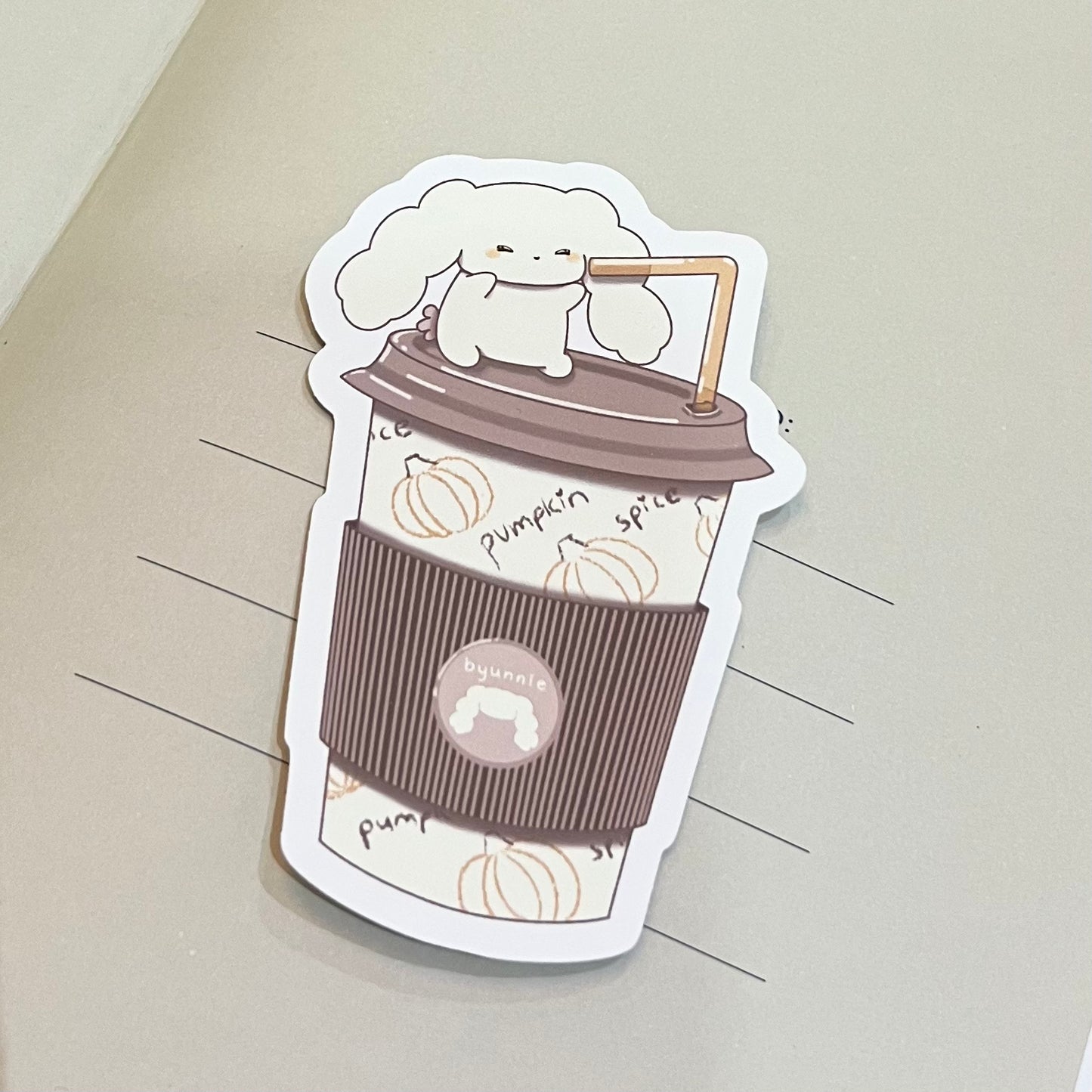 byunnie pumpkin spice latte - sticker