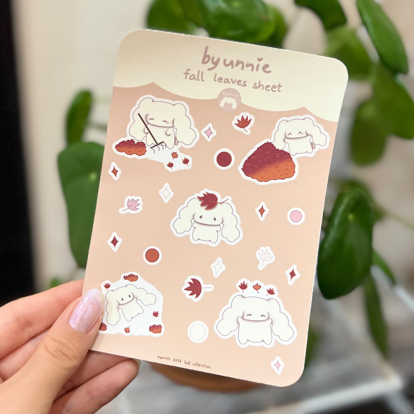 byunnie fall leaves - sticker sheet