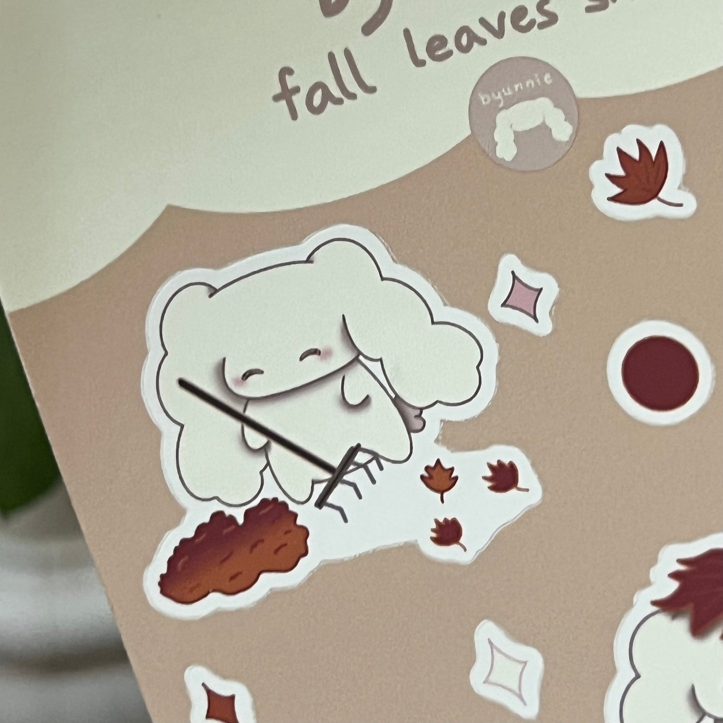 byunnie fall leaves - sticker sheet