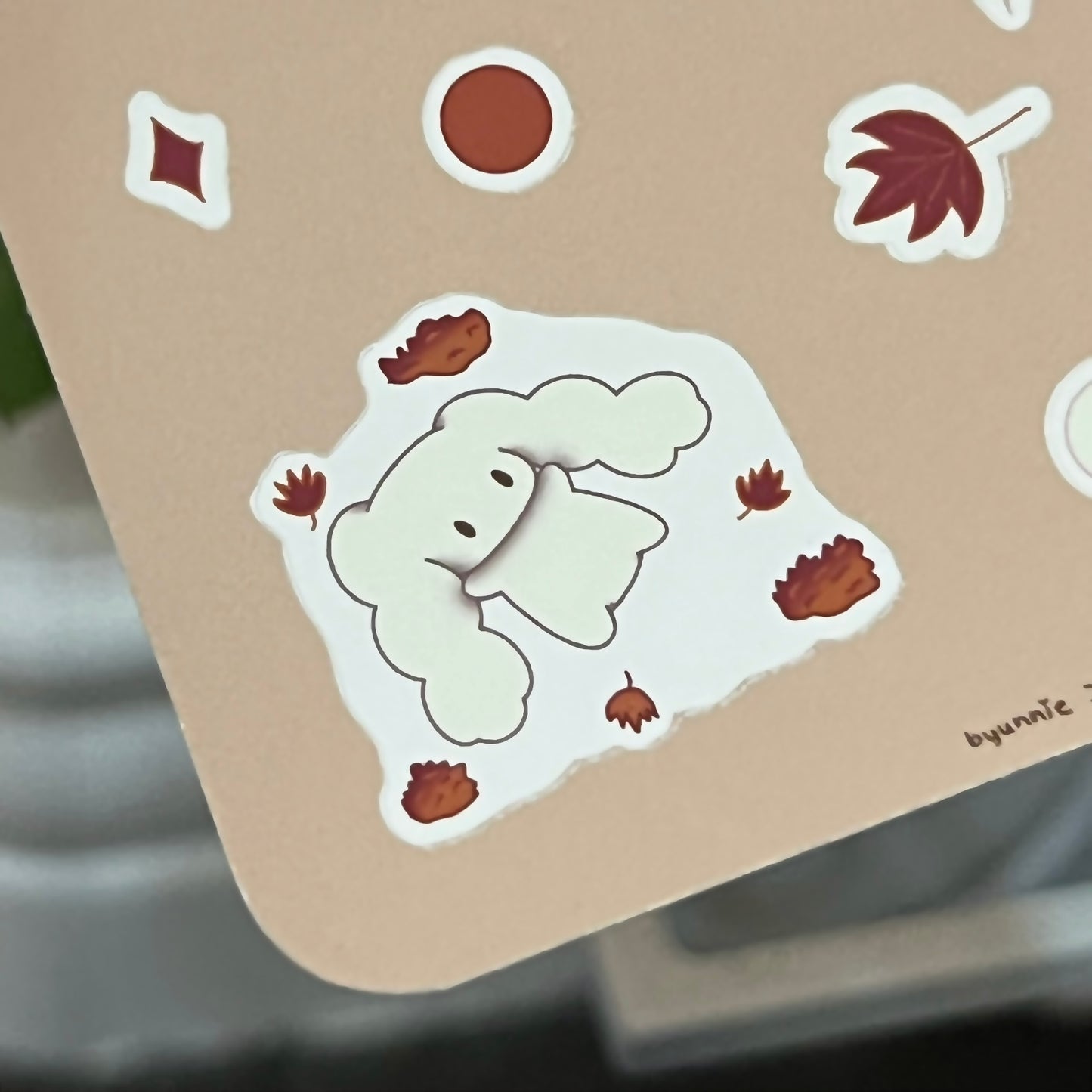 byunnie fall leaves - sticker sheet