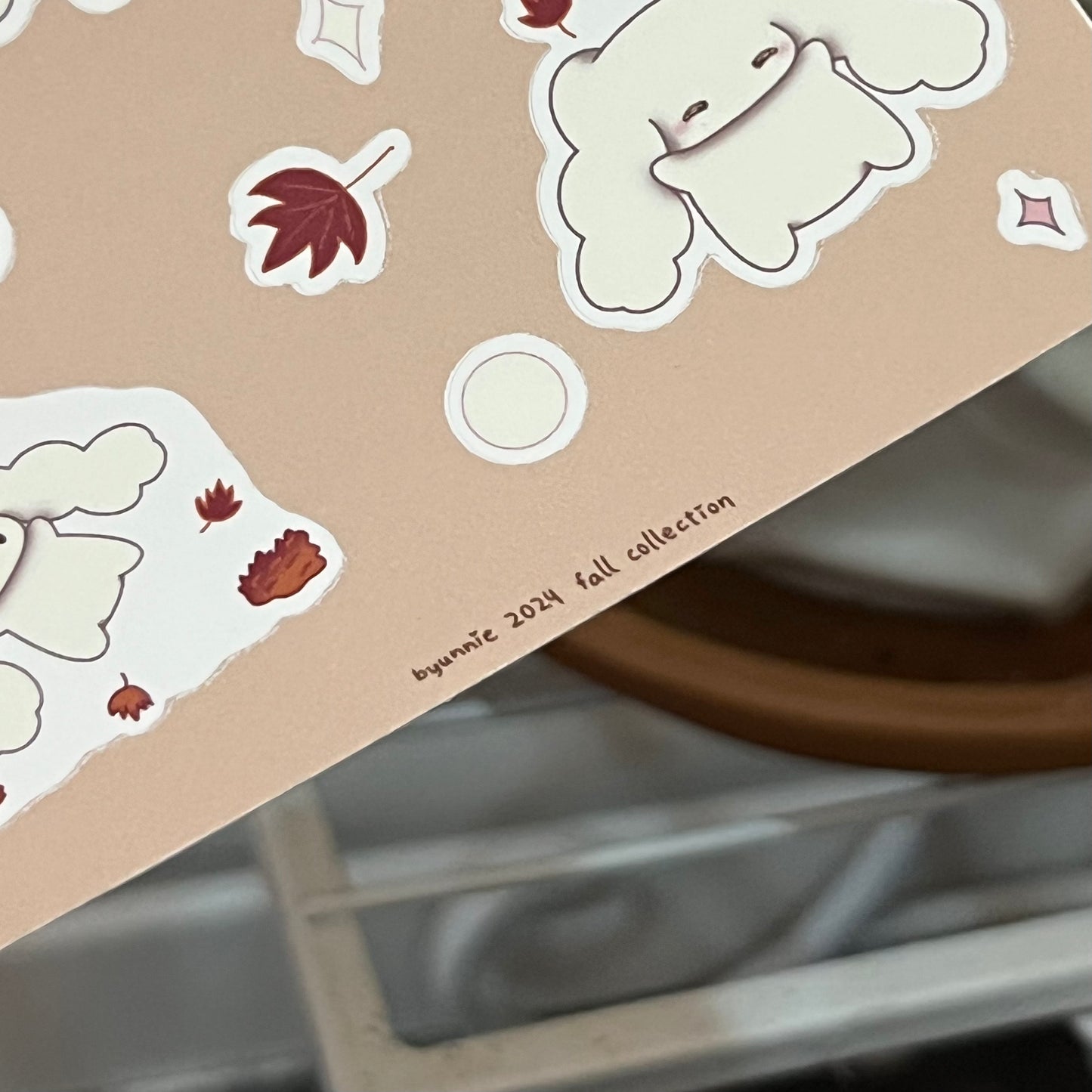 byunnie fall leaves - sticker sheet